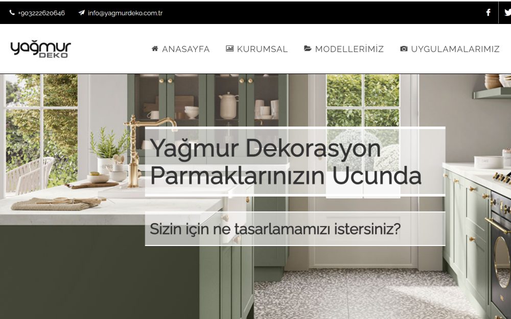 Yağmur Mobilya Dekorasyon Panel Kapı Hazır Mutfak Kişiye Özel Tasarım